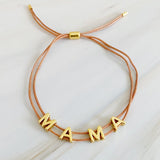 18K Gold Satin Thread Mama Bracelet - 2 color options