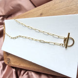 Luxe Gold Paperclip Chain - 16IN