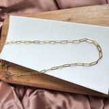 Luxe Gold Paperclip Chain - 16IN