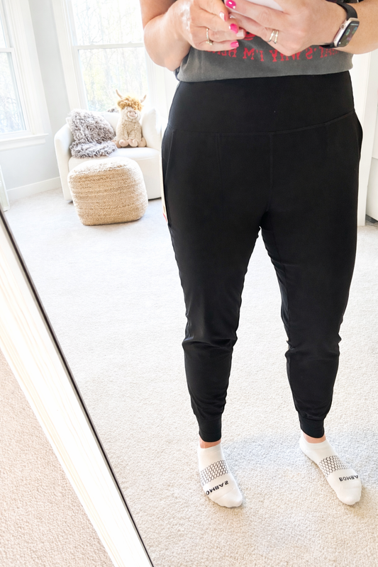 Yoga Waistband Active Joggers in Black
