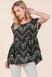 Pom Pom Lace Detailed Textured Woven Tunic