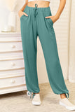 Soft Rayon Drawstring Waist Pants with Pockets - Multiple Color Options