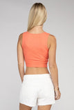 Cotton Square Neck Cropped Cami Top - 6 Color Options