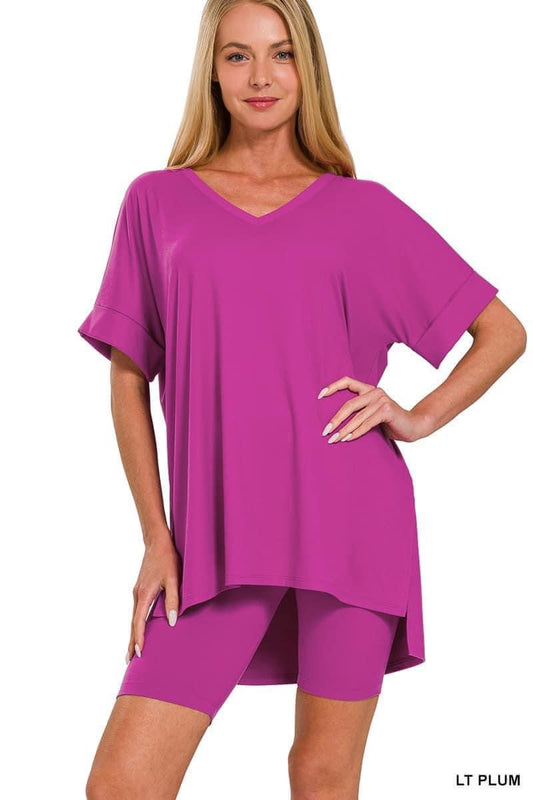 Zenana Bike Short Set - Multiple Color Options