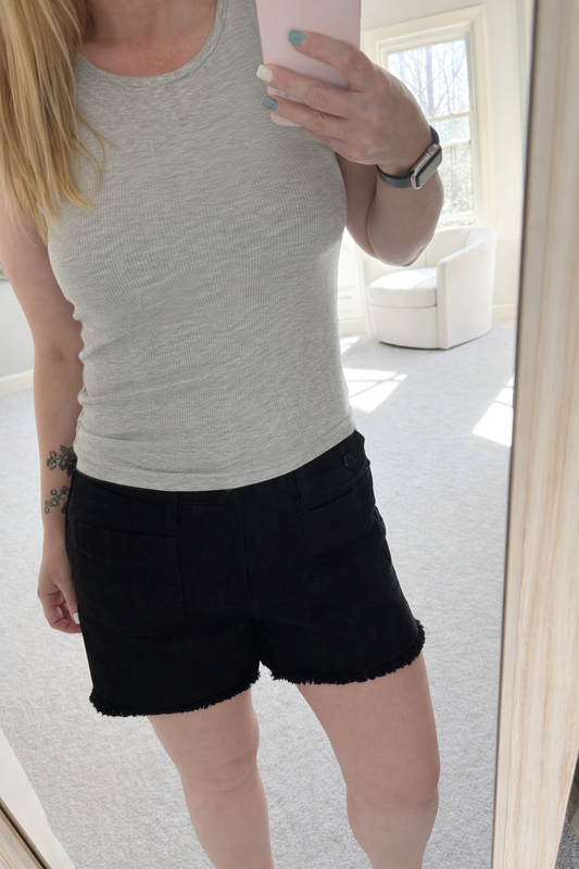 Built In Bra Racer Back Ribbed Tank