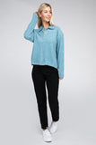 Brushed Melange Hacci Collared Sweater - 5 Color Options