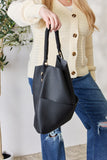 Vegan Leather Handbag with Pouch - 2 Color Options