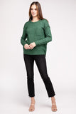 Melange Hi-Low hem Round Neck Sweater - Multiple Colors Available