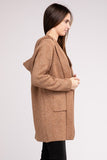 Hooded Open Front Sweater Cardigan - Multiple Colors Available