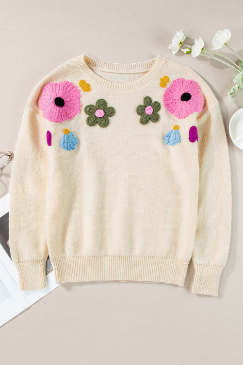 Zen Lily Knitted Flower Sweater