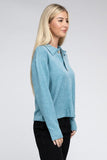 Brushed Melange Hacci Collared Sweater - 5 Color Options