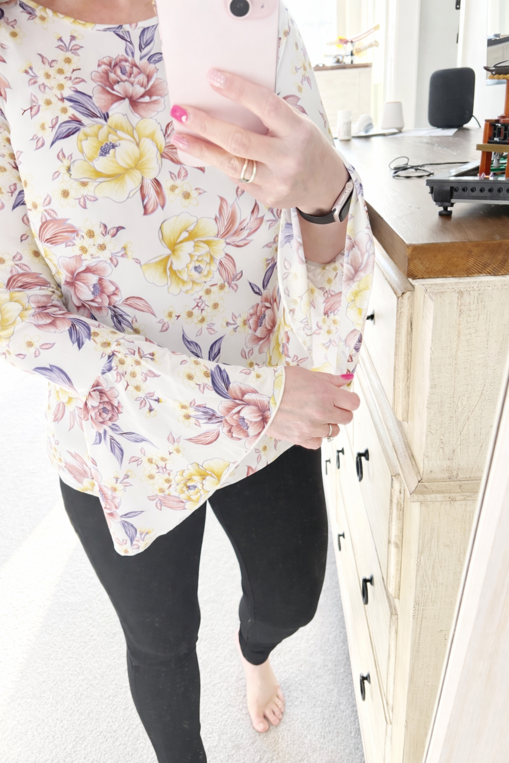 Bell Sleeve Floral Top