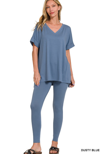 Brushed Fabric Legging Set