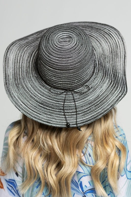 Monochromatic Stripe Straw Sun Hat