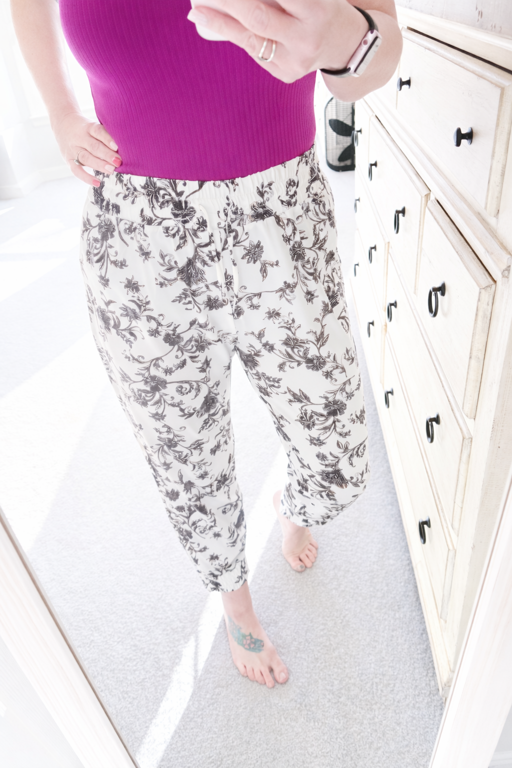 Floral Drawstring Joggers