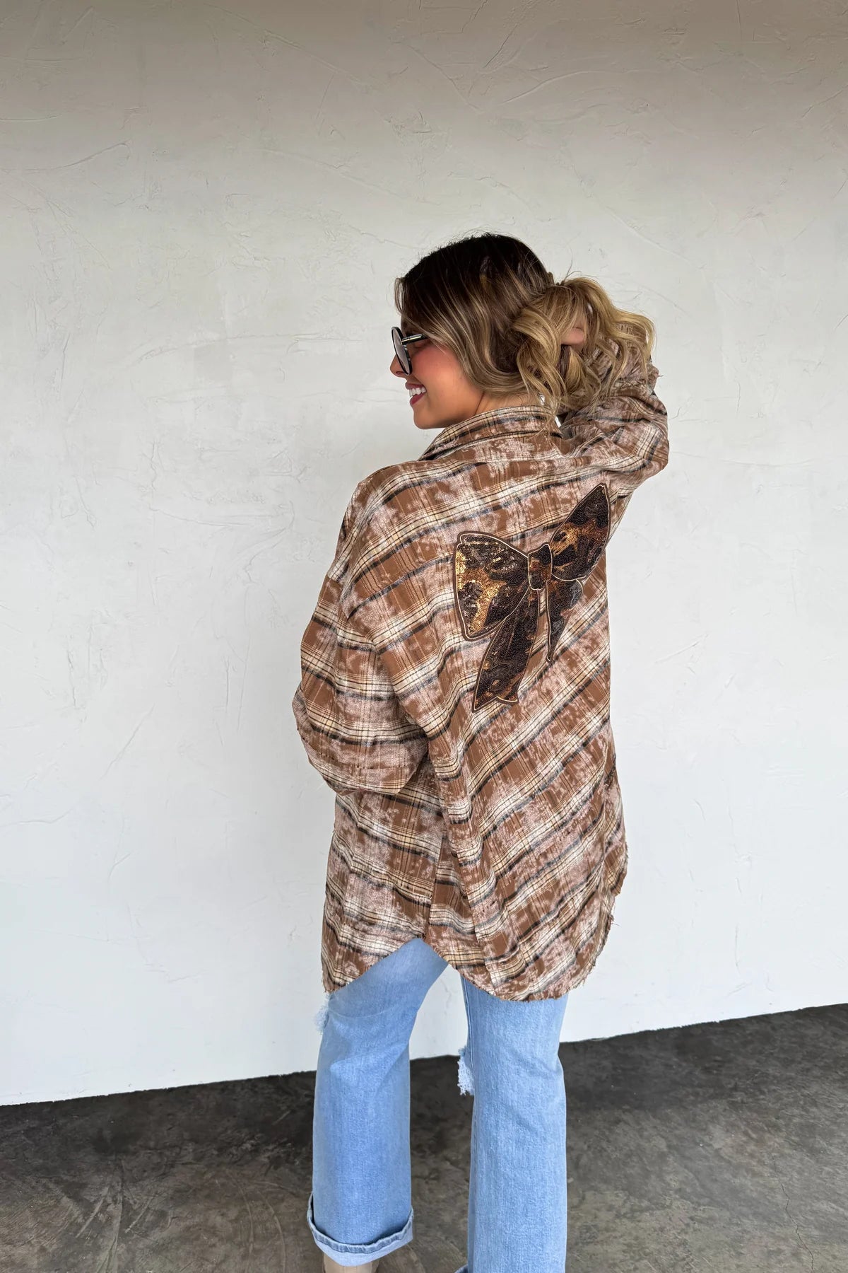 Preorder - Juniper Bleached Plaid Top