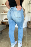 Distressed Straight Jeans with Patch Pockets