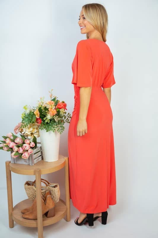 Faux Wrap Maxi Dress