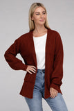 Low Gauge Waffle Open Cardigan Sweater - 6 Color Options