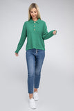 Brushed Melange Hacci Collared Sweater - 5 Color Options