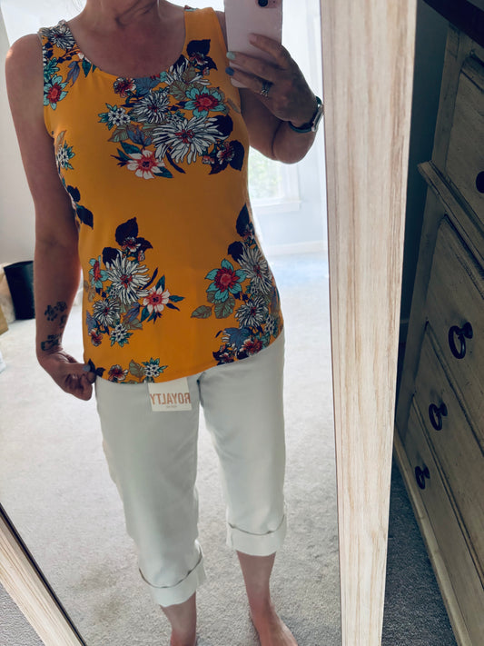 Marigold Floral Tank