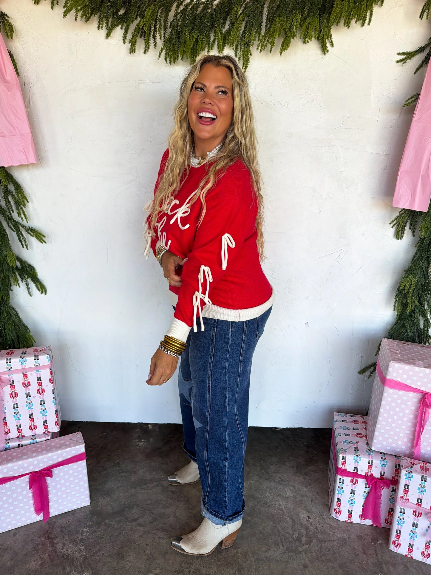 Deck The Halls Bow Sweater - 2 Options