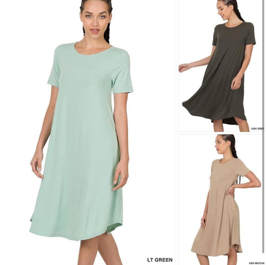 Swing Dress With Pockets