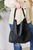 Vegan Leather Handbag with Pouch - 2 Color Options