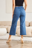 RFM Crop Chloe Tummy Control High Waist Raw Hem Jeans