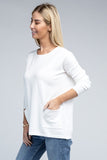 Viscose Front Pockets Sweater - 6 Color Options