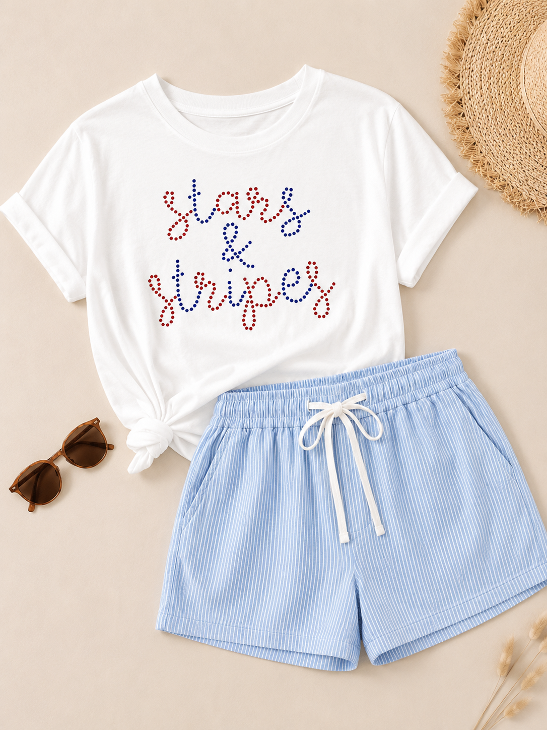 Stars & Stripes Rhinestone Tee