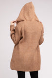 Hooded Open Front Sweater Cardigan - Multiple Colors Available