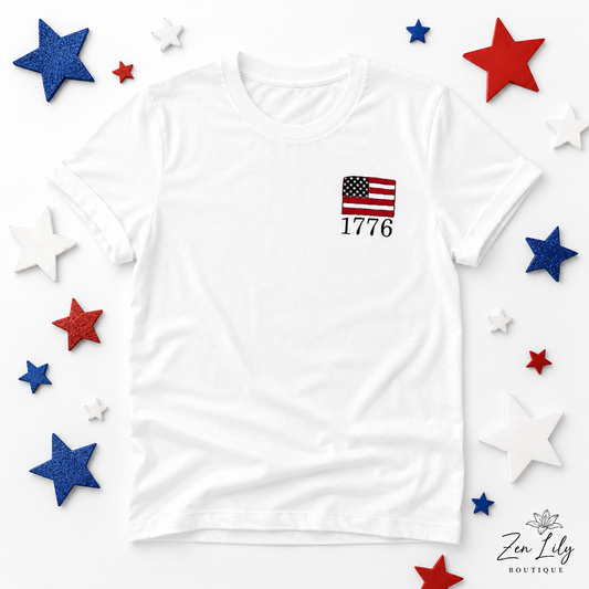 Embroidered Flag Tee