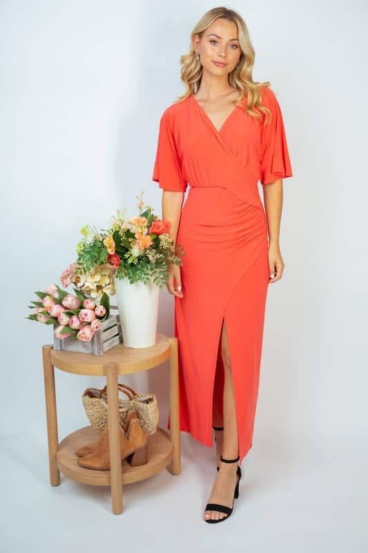 Faux Wrap Maxi Dress
