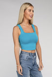 Cotton Square Neck Cropped Cami Top - 6 Color Options