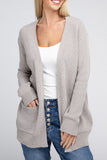 Melange Open Front Sweater Cardigan - Multiple color options