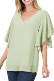 Double Layer Chiffon Top