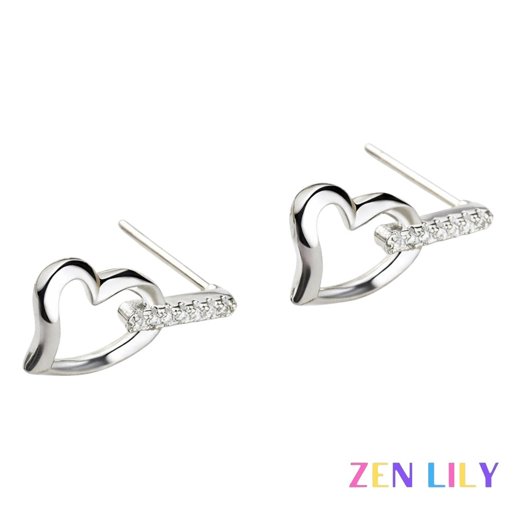 Hanging Heart Earrings