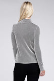 Ribbed Turtle Neck Long Sleeve Top - 2 color options