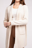 Hooded Open Front Sweater Cardigan - Multiple Colors Available