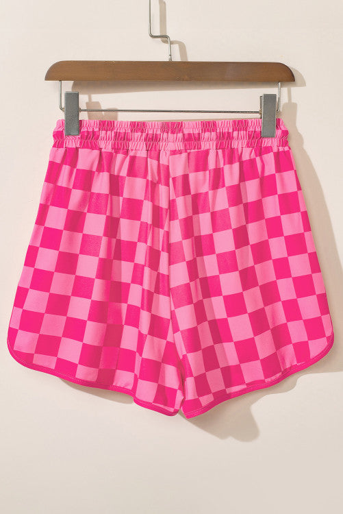 Checkered Shorts in Pink