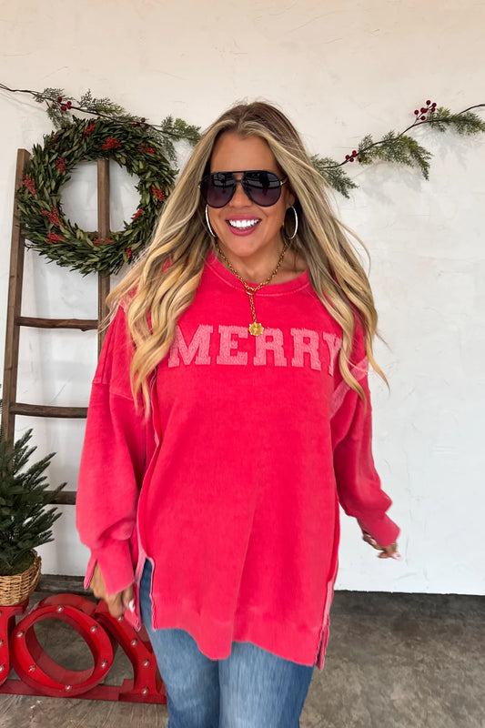 Preorder - Christmas Classic Crew Pullover - Merry & Ho Ho Ho