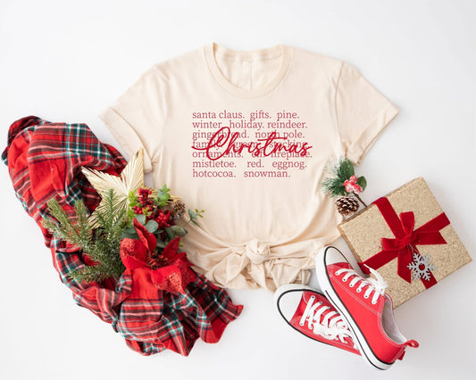 Christmas Words Tee