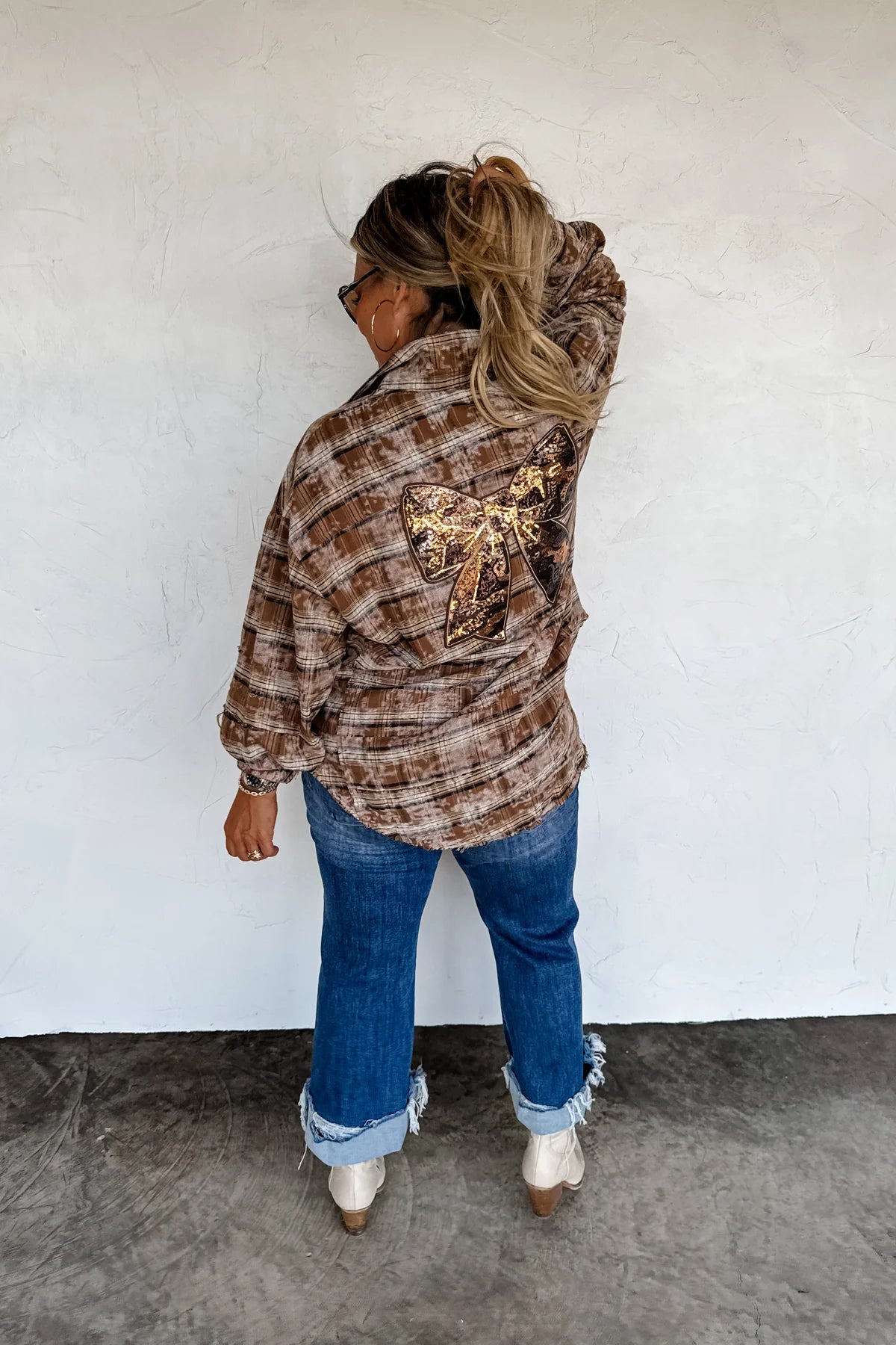 Preorder - Juniper Bleached Plaid Top