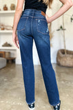 Judy Blue High Waist Rigid Magic Heavy Destroy Straight Jeans