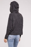 Hooded Brushed Melange Hacci Sweater - Multiple Colors Available