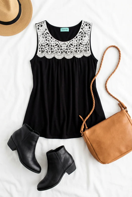 Crochet Detail Tank