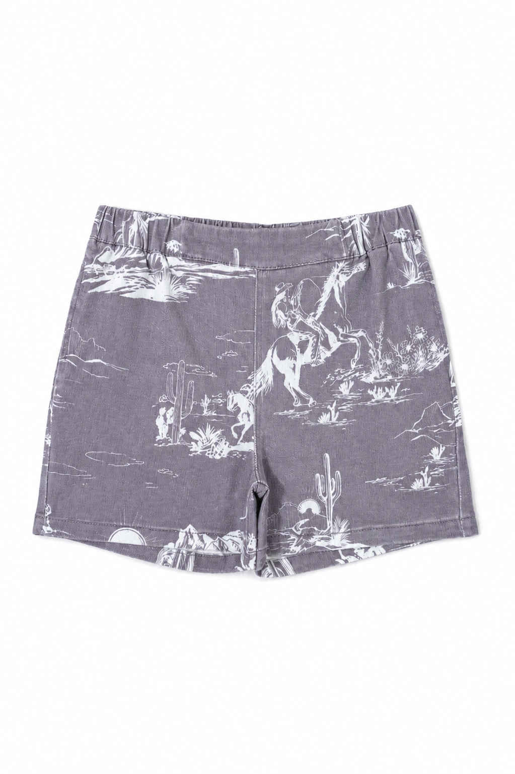 Western Print Pull On Shorts