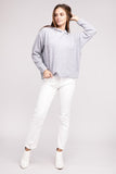 Hooded Brushed Melange Hacci Sweater - Multiple Colors Available