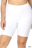 PLUS PREMIUM COTTON BIKER SHORTS